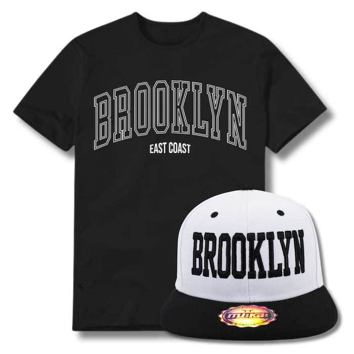 East Coast Brooklyn Shirt & Snapback Hat Combo