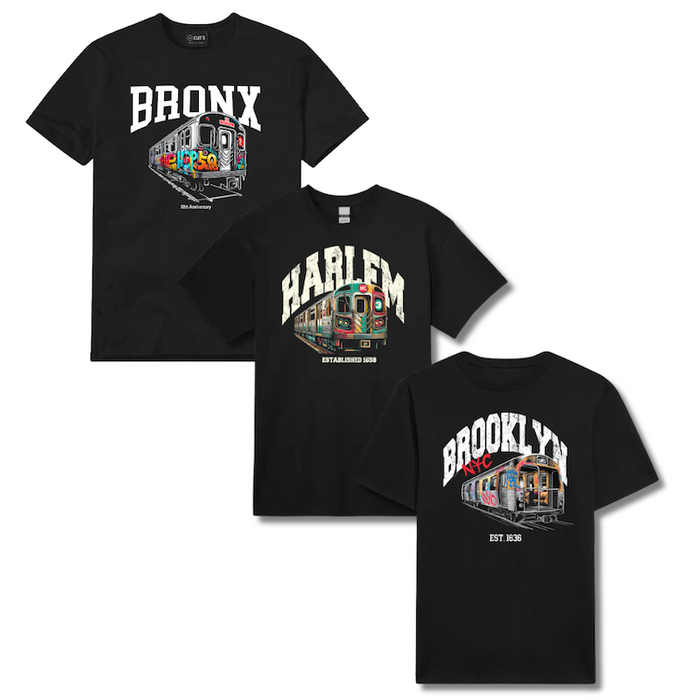 Bronx, Brooklyn, Harlem Metro T Shirts (6 Sizes) | New York Shirts