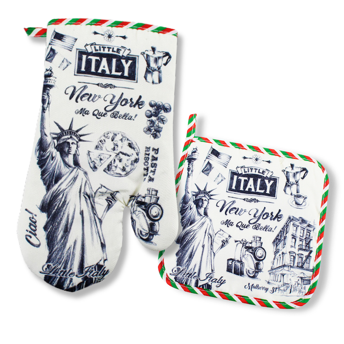 Little Italy Oven Mitt & Pot Holder Combo