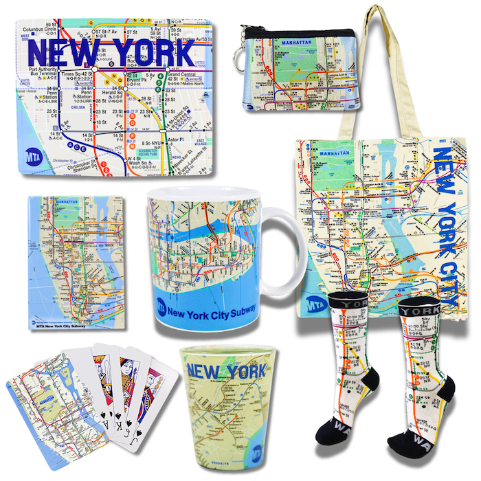 New York City MTA Map Gift Bundle (8-Piece Set)