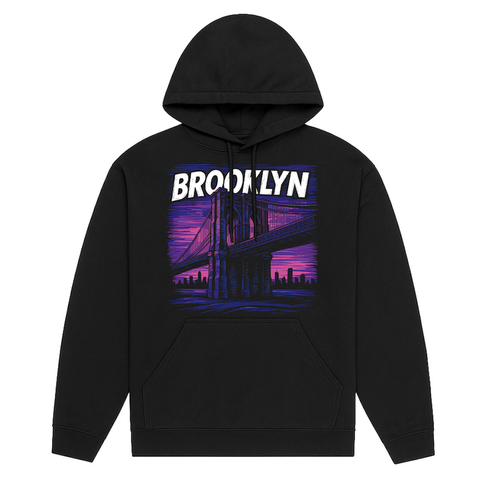 Heavy Cotton Sunrise Brooklyn Bridge Hoodie (7 Sizes)[3 Colors]