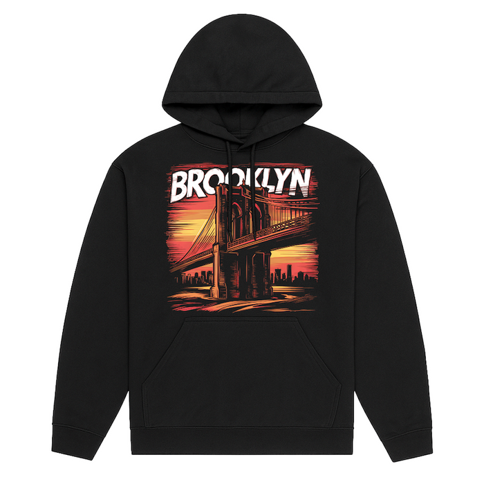 Heavy Cotton Sunrise Brooklyn Bridge Hoodie (7 Sizes)[3 Colors]