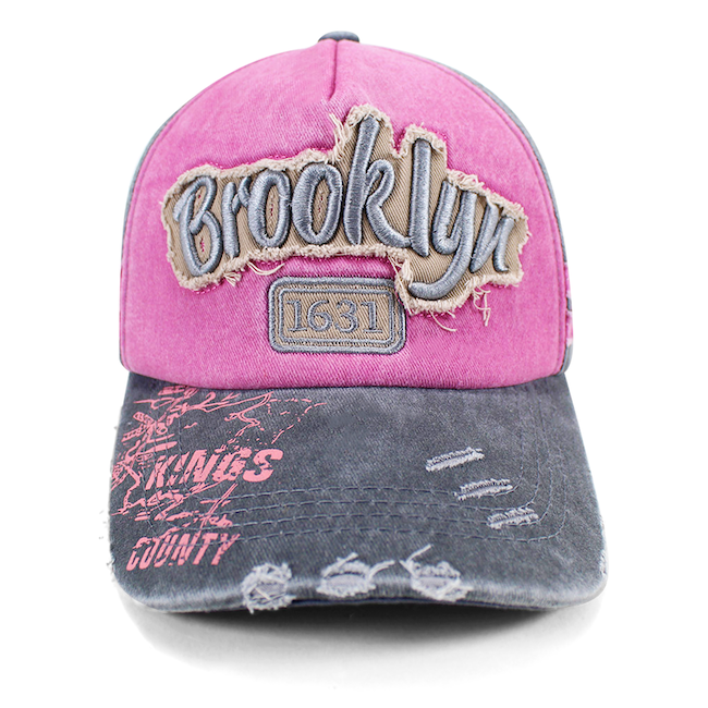 Distressed "Kings County" Brooklyn Cap | Adjustable Brooklyn Hat (9 Colors)