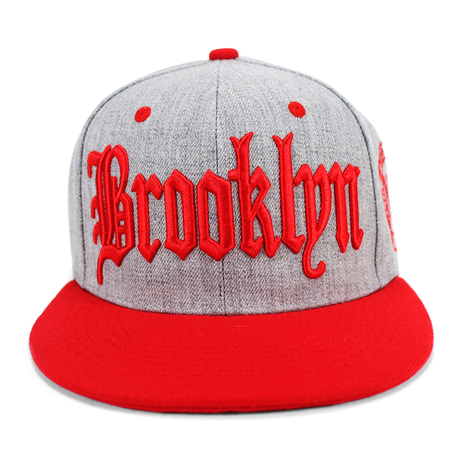 Grey Two-tone Brooklyn Snapback Flat Hat (6 Colors)