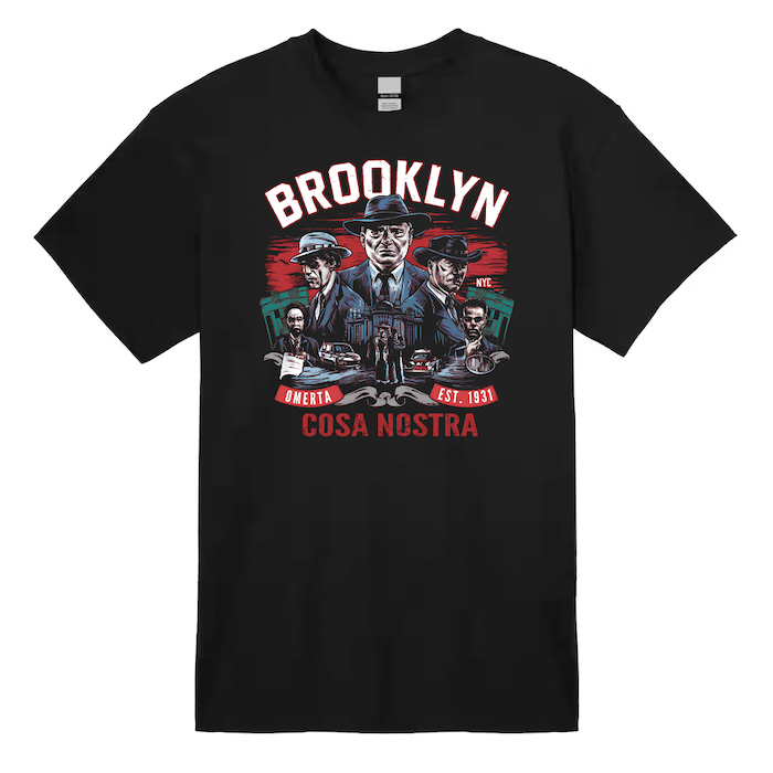 Cosa Nostra BROOKLYN Mafia T Shirt (6 Sizes)