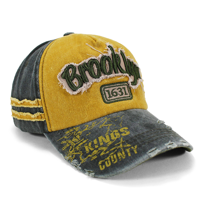Distressed "Kings County" Brooklyn Cap | Adjustable Brooklyn Hat (6 Colors)