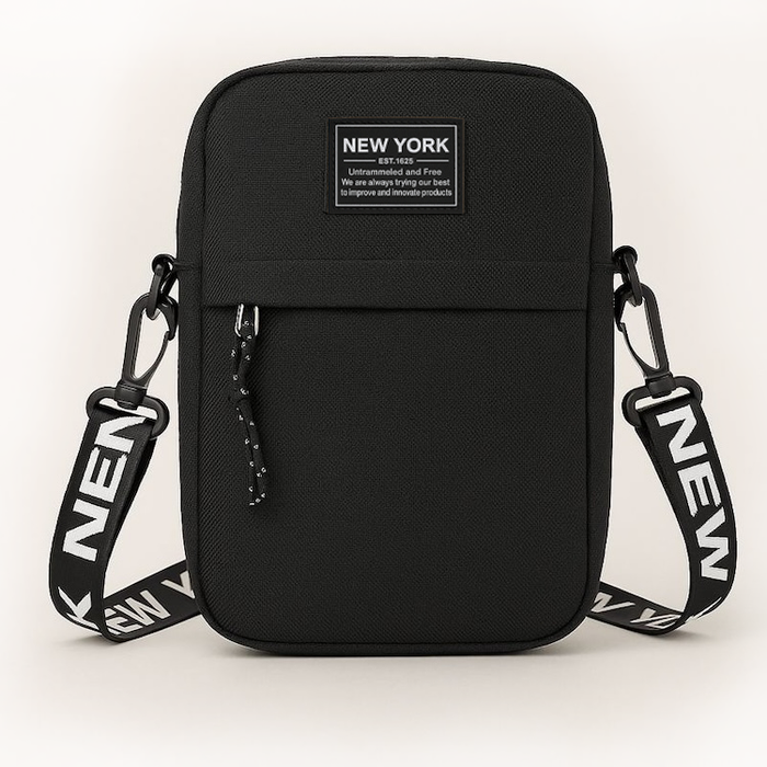 Mid-Size Nylon Strap New York Crossbody Bag (5 Colors)