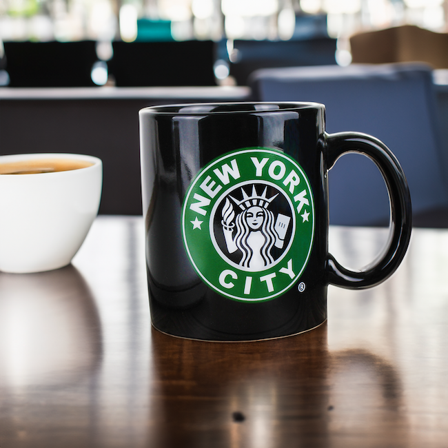 11oz. Starbucks New York Mug (Black, White, Grey, or Pink) Starbucks NYC Mug