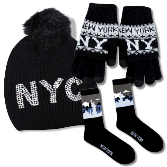 New York Gifts For Her Winter Gift Set | 3 -Piece New York Winter Accessories (2 Colors)