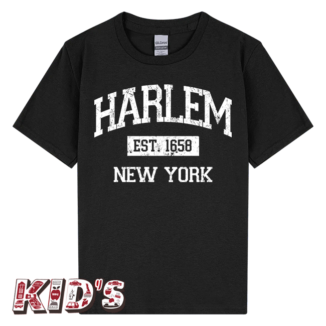 Kid's Vintage Est. 1658 HARLEM Shirt (3 Colors) (Ages 3 to 14+)