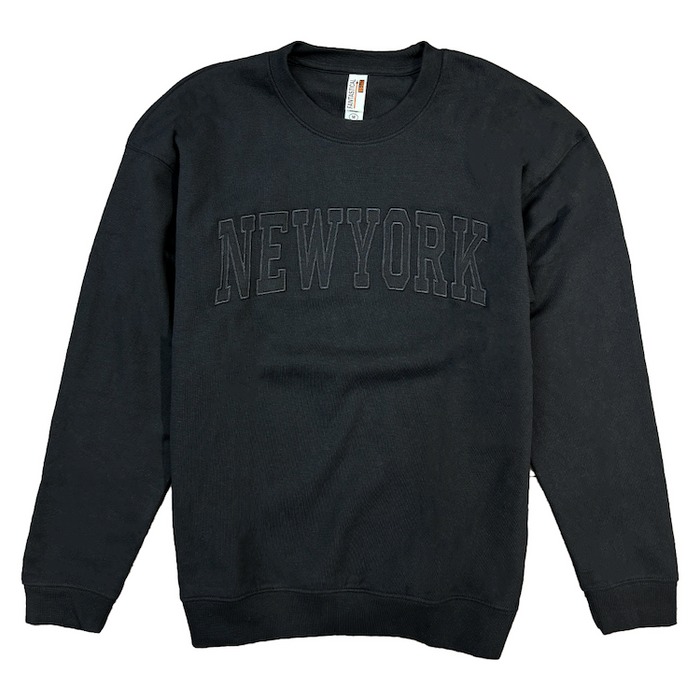 Applique All Black New York Sweatshirt | NYC Sweatshirt