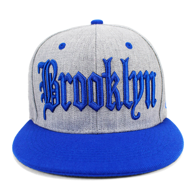 Grey Two-tone Brooklyn Snapback Flat Hat (6 Colors)