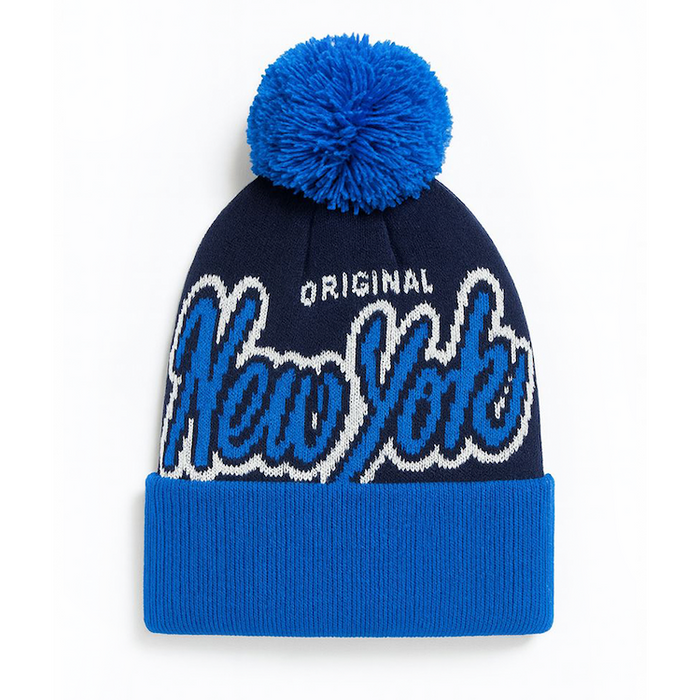 New York Originals Script Pom Beanie (3 Colors)