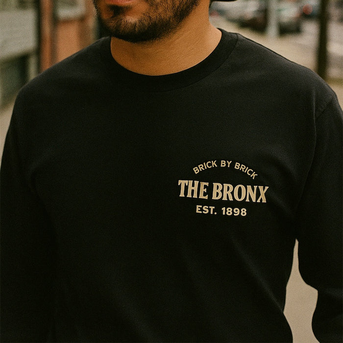 The Bronx: EST. 1898 "The Boogie Down" Architecture Black Long Sleeve