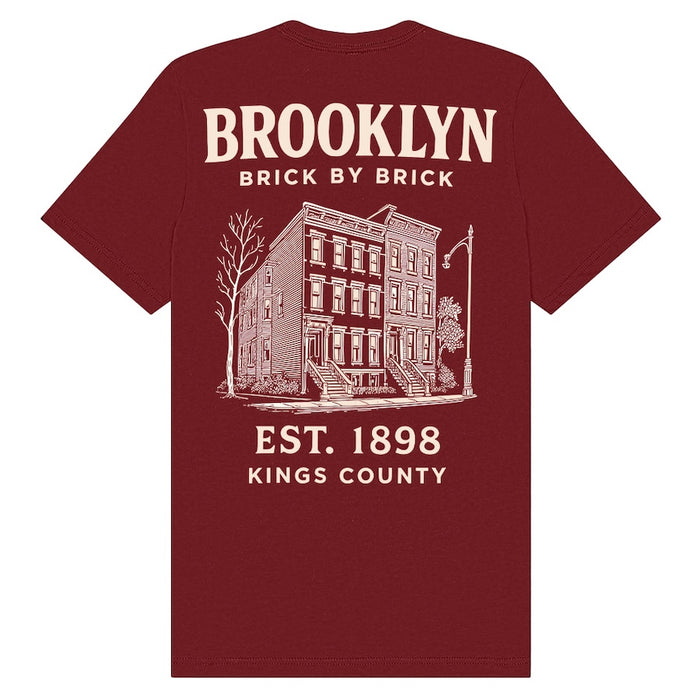 Brooklyn - EST. 1898 Kings County Architecture Cardinal T-Shirt