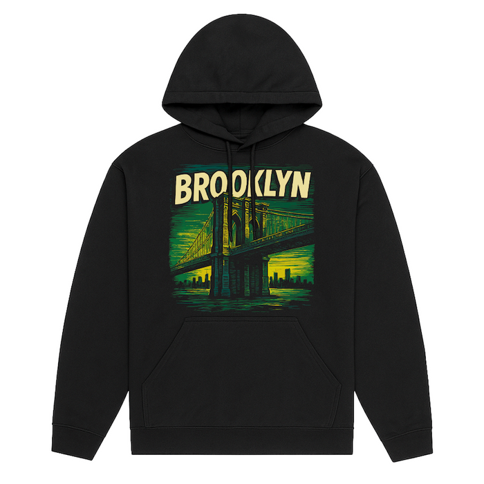 Heavy Cotton Sunrise Brooklyn Bridge Hoodie (7 Sizes)[3 Colors]