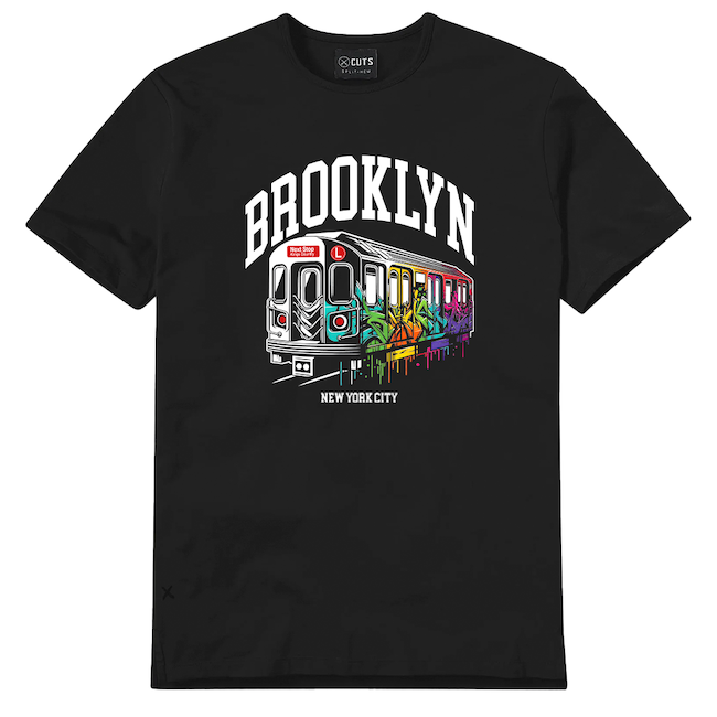 Brooklyn Bound L-Train Graffiti Tee - Celebrate Kings County (7 Sizes)