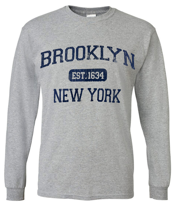 EST. Long Sleeve Navy Grey Brooklyn Shirt (4 Sizes)