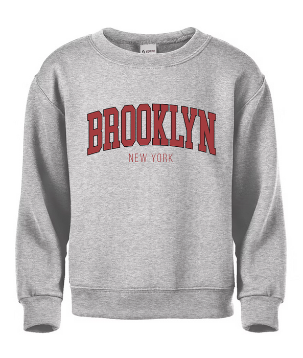 Classic College Red Brooklyn Sweatshirt Crewneck (2 Colors)