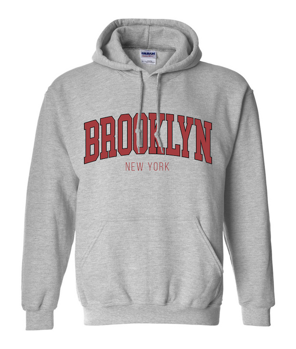 Classic College Red Brooklyn Hoodie (3 Colors) | Brooklyn Sweatshirt