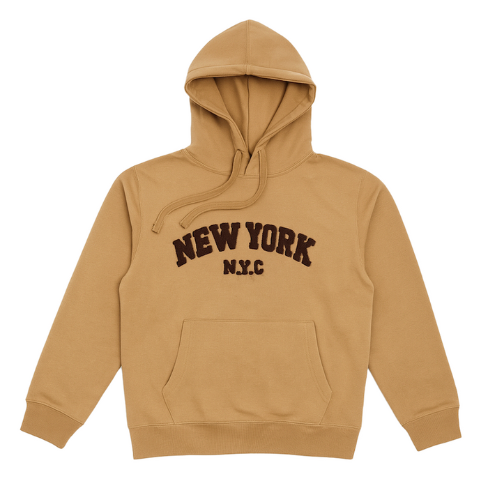 NEW YORK CITY Chenille Appliqué Hoodie (4 Colors)