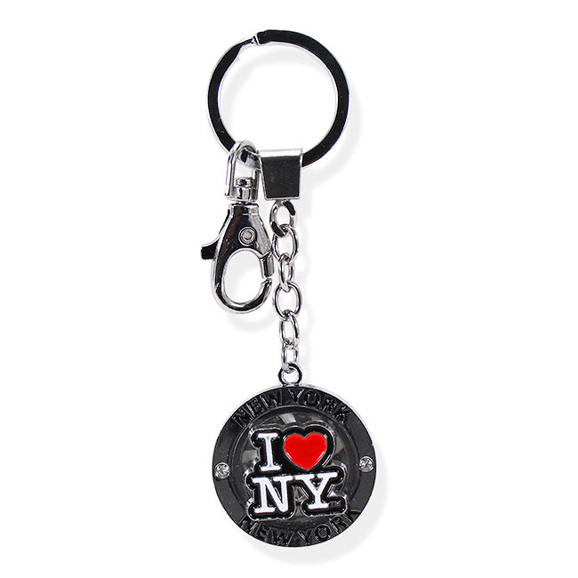 Full Metal Spinner Logo I Love NY Keychain | I Heart NY Gift Shop
