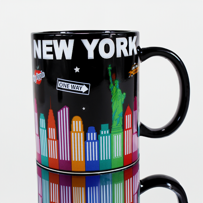 12oz. Colorful Skyline New York Mug (2 Colors)