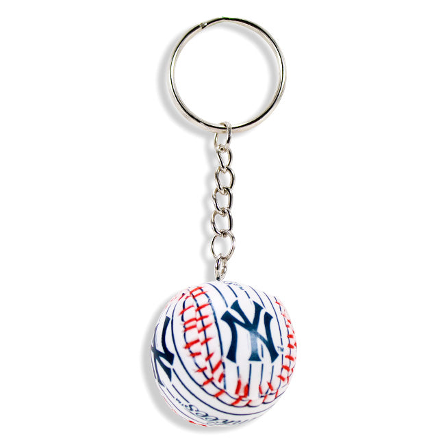 Miniature New York Yankees Baseball Keychain | Official Yankees Gear
