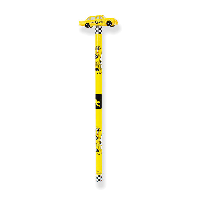 Yellow New York Taxi Rubber Topper Pencil