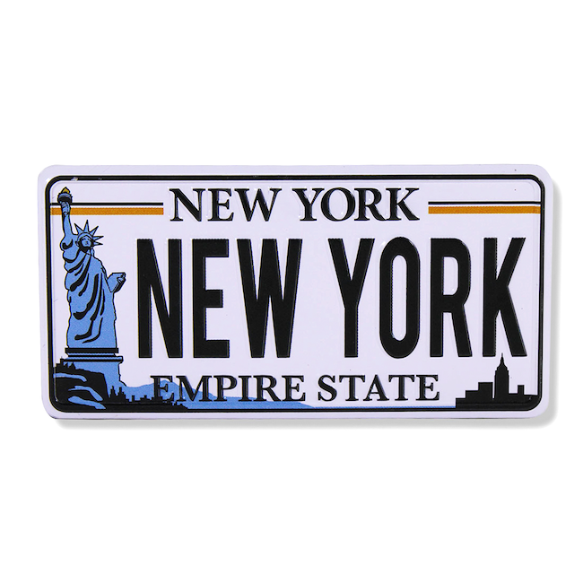 Vinyl Licence Plate NYC Magnet | Vinyl NY Magnet