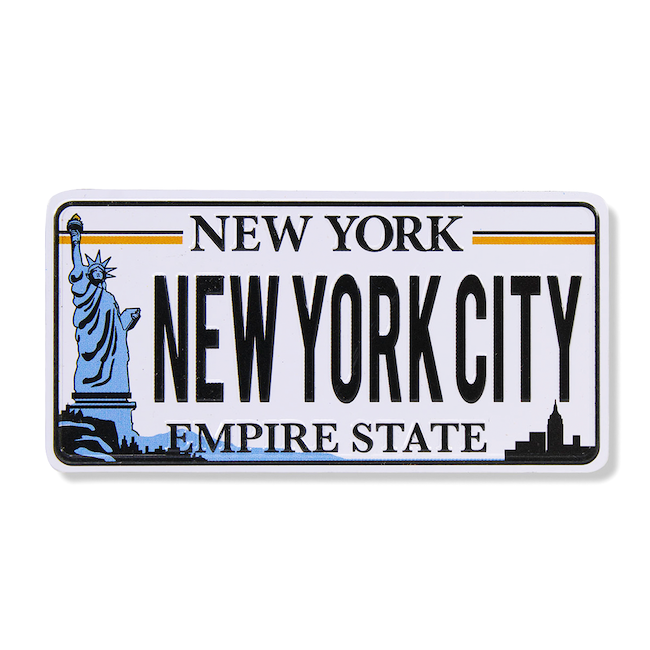 Vinyl New York City License Plate Magnet | NY Vinyl Magnet