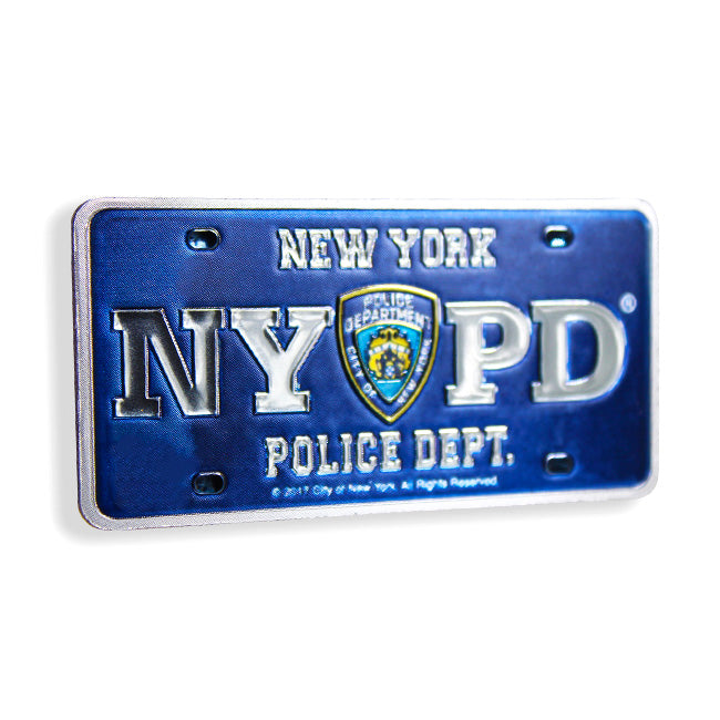 Official Holographic Vinyl NYPD License Plate Magnet