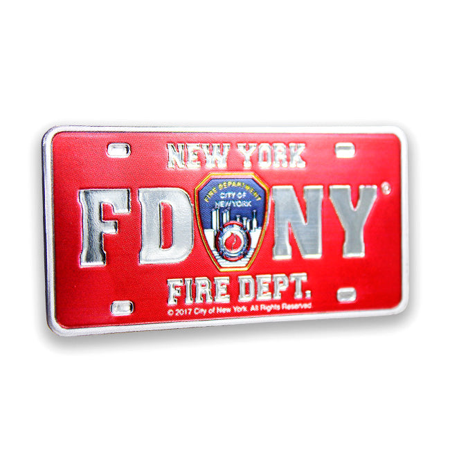 Official Holographic Vinyl FDNY License Plate Magnet