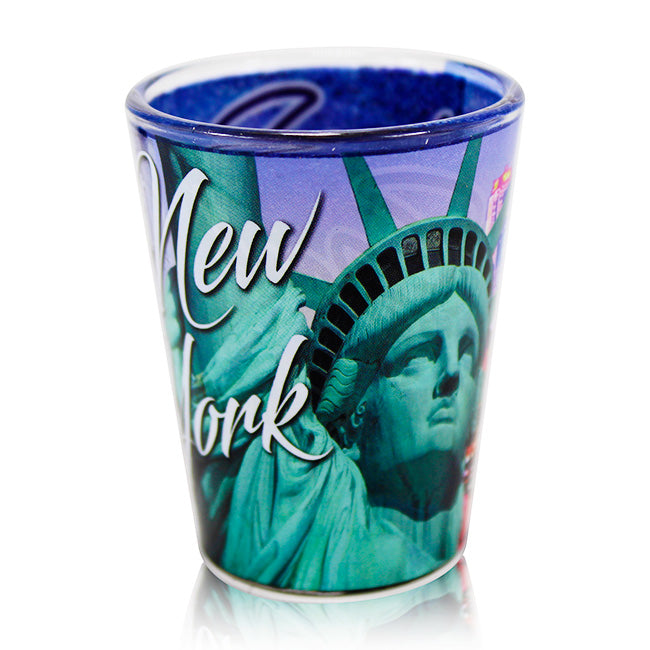 Mural Statue of Liberty Times Square NYC Shot Glass