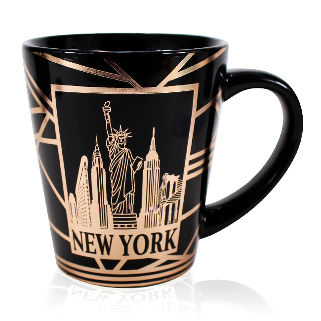 MetalliScape: NY Edition – Iconic Lines and Landmarks New York Mug (2 Colors)