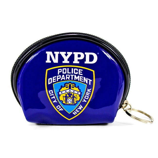 Patent Leather "NYPD" Coin Purse w/ Zipper (3x2in)