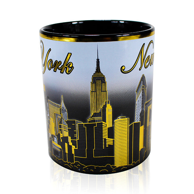 12oz Gold Print Monuments New York Skyline Mug