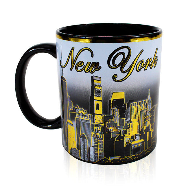 12oz Gold Print Monuments New York Skyline Mug
