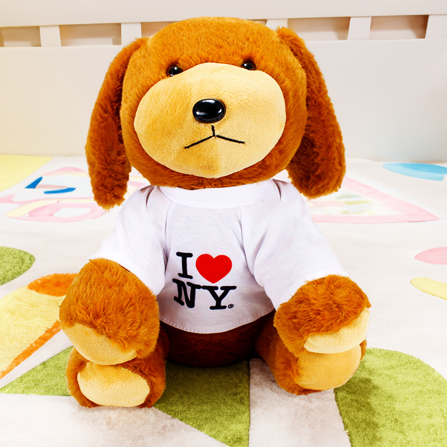 Stuffed Animal I Love NY T-Shirt Puppy (2 Colors)