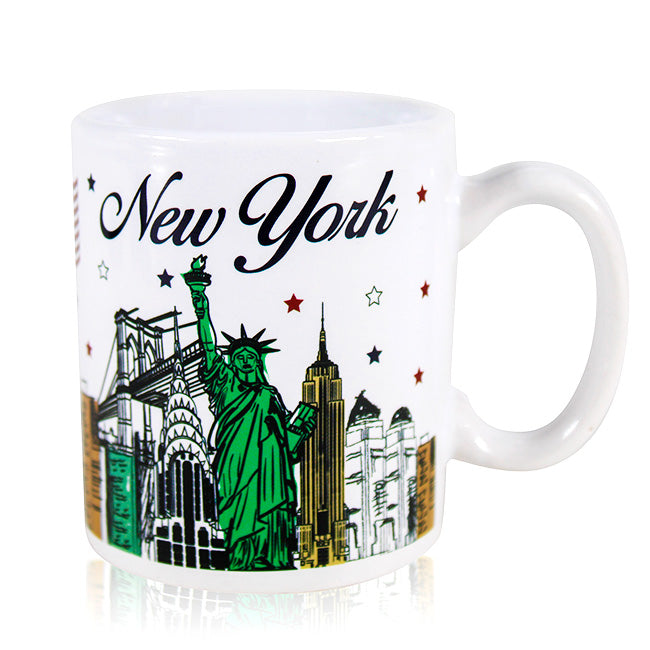 Sketch Skyline Starry Night New York Mug | Statue of Liberty Gift Shop