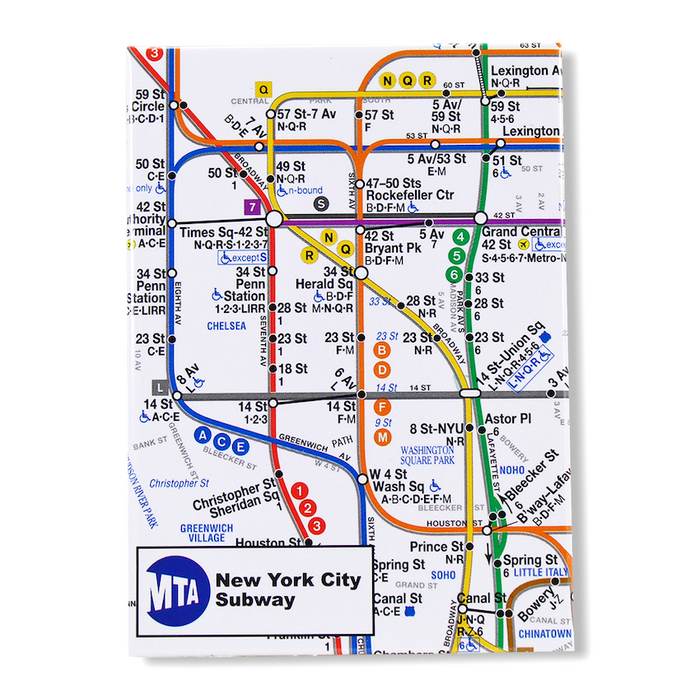 Official MTA Map Vinyl Magnet | MTA Gift Shop (2 Colors)