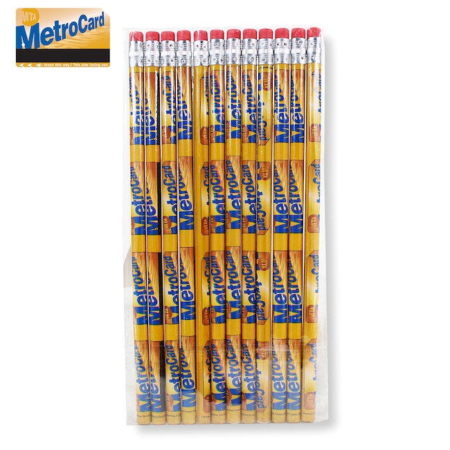 Official New York MTA MetroCard Pencils (12-Pack)