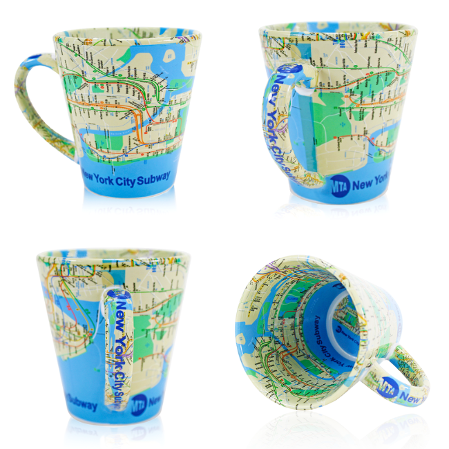 12oz Full Print Official New York City MTA Map Coffee Mug