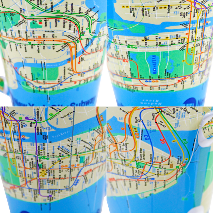 12oz Full Print Official New York City MTA Map Coffee Mug