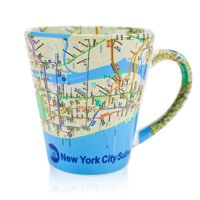 12oz Full Print Official New York City MTA Map Coffee Mug