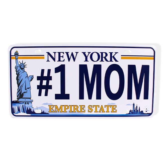 #1 Mom New York Souvenir License Plate