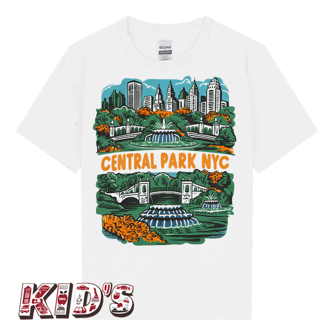 Kid's Official Central Park NYC T Shirt (6 sizes) | Central Park Shirt (Ages 3 to 14+)