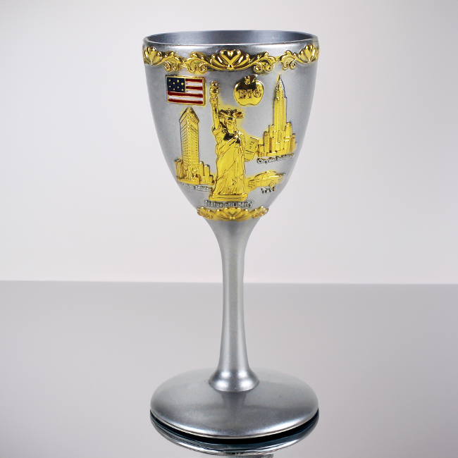 Gilded Monuments: 3D Chalice NYC Shot Glass (2 Colors)