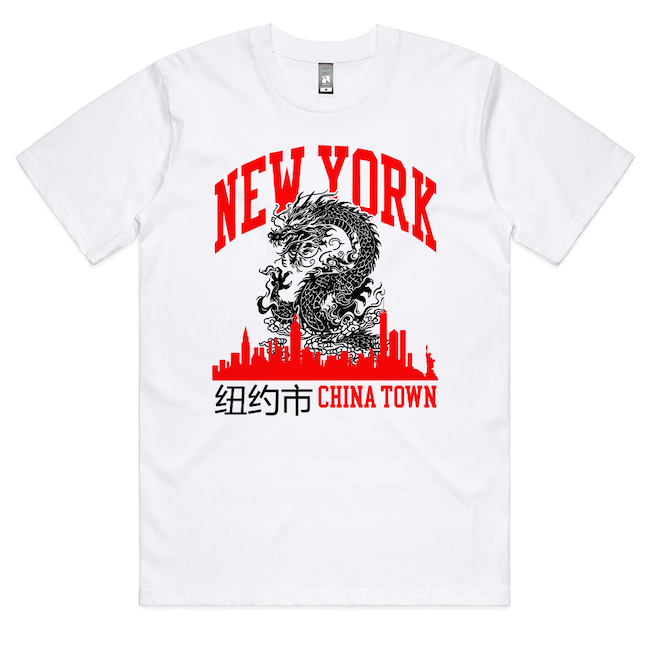 New York Dragon China Town T Shirt (2 Colors)[6 Sizes]