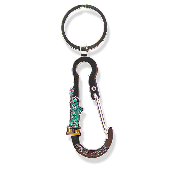 Metal Carabiner Statue of Liberty Keychain | Statue of Liberty Gift Shop